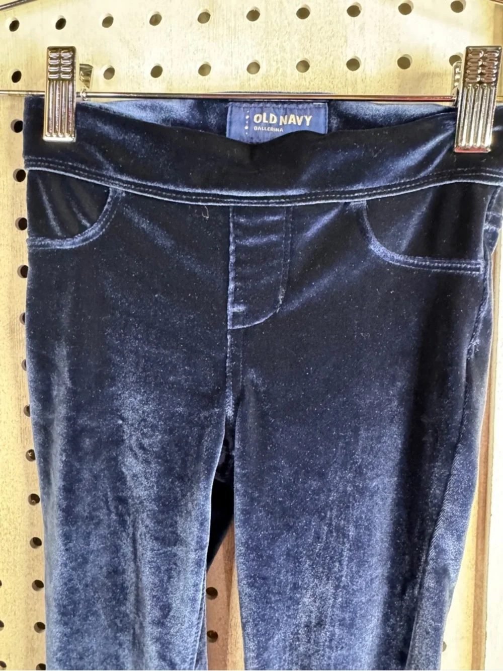 Old Navy Ballerina Navy Velvet Leggings for Girls Size XS Great Condition